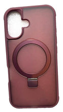 Load image into Gallery viewer, iPhone 16 Magnetic Phone Case Flip Stand Soft Edge Wine Red NEW
