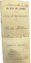 Load image into Gallery viewer, 1893 Arrest Warrant Disorderly Conduct Georgia County Jail Antique Ephemera
