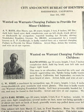 Load image into Gallery viewer, 1925 Wanted Poster Flyer Failure to Provide for Minor Children Photo Antique
