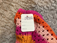 Load image into Gallery viewer, Free Assembly Sweater Womens Large Pink Orange Striped Crochet Knit Sleeveless
