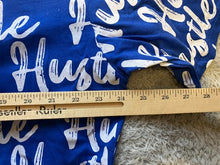Load image into Gallery viewer, Encrypted Shirt Mens Extra Large Blue Spell Out HUSTLE AOP Hip Hop Skater Grunge
