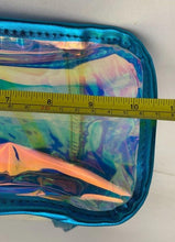 Load image into Gallery viewer, Clear Purse Blue Iridescent Shoulder Strap Concert Festival NEW
