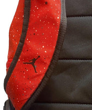 Load image into Gallery viewer, Air Jordan Backpack Red Large Jump Man Paint Splatter 5 Pocket School Gym
