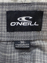 Load image into Gallery viewer, ONeill Shorts Adult 36 Gray Plaid Board Surfing Outdoor Hiking Casual Mens
