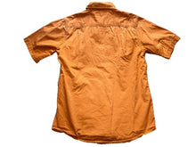 Load image into Gallery viewer, Wrangler Shirt Mens Small Orange Button Down Short Sleeve Outdoors Workwear
