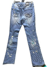 Load image into Gallery viewer, Broken Promises Jeans Womens 30x33 Denim Bad Habits Splatter Ultra Slim Stretch
