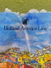 Load image into Gallery viewer, Holland American Cruise Line Shirt Women Large Green Travel Beachy Caribbean

