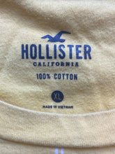 Load image into Gallery viewer, Hollister Shirt Mens Extra Large Yellow White Stripe Script Spell Out Casual
