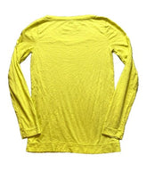 Load image into Gallery viewer, J Crew Shirt Womens Small Yellow Greenish Round Neck Long Sleeve Pullover Ladies
