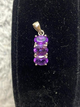 Load image into Gallery viewer, Lot of 4 Pendants Emerald Sapphire Amethyst Citrine Gems Lab Created NEW
