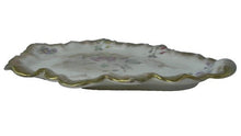Load image into Gallery viewer, Antique Devon Roses Hand Painted Porcelain Trinket Tray Cheese Plate Stamped
