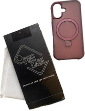 Load image into Gallery viewer, iPhone 16 Magnetic Phone Case Flip Stand Soft Edge Wine Red NEW
