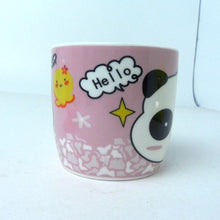 Load image into Gallery viewer, Hello I&#39;m Panda Mug Coffee Cup with Silicone Lid Pink - Gift Ideas
