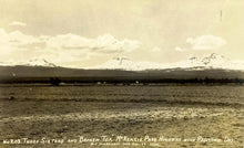 Load image into Gallery viewer, Real Photo Postcard Three Sisters &amp; Broken Top Mc Kenzie Pass Highway Redmond OR
