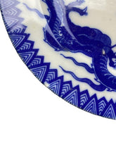 Load image into Gallery viewer, Antique Japanese Dragon Plate Blue &amp; White Porcelain Character Mark
