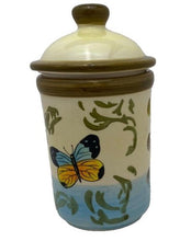 Load image into Gallery viewer, French Garlic Jar Keeper Collectible USA Edition Butterfly Hand Crafted NEW
