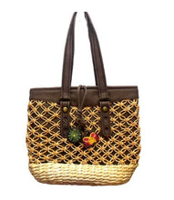 Load image into Gallery viewer, Lucky Brand Bag Straw Raffia Bucket Tote Boho Festival Market Purse Beach

