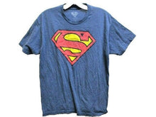 Load image into Gallery viewer, Superman Shirt Womens Medium Blue Classic Logo DC Comics Streetwear Casual Lady

