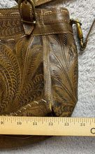 Load image into Gallery viewer, Labrado Leather Purse Tooled Cognac Brown Convertible Crossbody Western Bag
