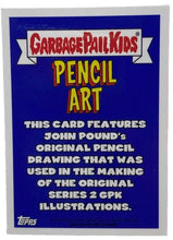 Load image into Gallery viewer, 2014 Topps Garbage Pail Kids Pencil Art Trading Cards Lot of 4 - John Pound
