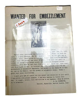 Load image into Gallery viewer, 1912 Wanted Poster Embezzlement Knoxville Iowa Photo Antique Ephemera
