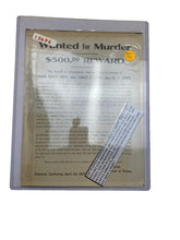 Load image into Gallery viewer, 1907 Wanted For Murder Poster Oakland California Original Antique Ephemera Alias
