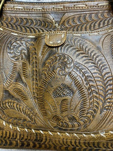 Load image into Gallery viewer, Labrado Leather Purse Tooled Cognac Brown Convertible Crossbody Western Bag
