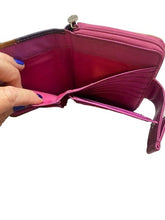 Load image into Gallery viewer, Rolfs Genuine Leather Wallet 20 Card Holder Slots Folding Colorblock
