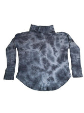 Load image into Gallery viewer, Anthropologie Maeve Shirt Womens Medium Gray Turtleneck Oversized Lagenlook Lady
