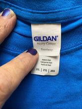 Load image into Gallery viewer, Forknite Shirt Adult 2XL Blue School #1 Victory Meal Lunch Crate Funny Mens
