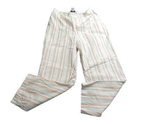 Load image into Gallery viewer, Brooks Brothers 346 Pants Womens 8 (26x24.8) White Striped Viscose Rayon Ladies
