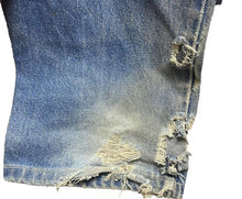 Load image into Gallery viewer, PINTAX Jeans Womens XXXS 3XS (28x27) Blue Denim Ripped Hip Hop Baggy Carpenter
