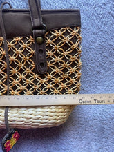 Load image into Gallery viewer, Lucky Brand Bag Straw Raffia Bucket Tote Boho Festival Market Purse Beach
