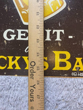 Load image into Gallery viewer, Lucky's Bar Metal Advertising Sign Best Head In Town Funny Mancave
