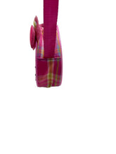 Load image into Gallery viewer, Hello Kitty Shoulder Bag Pink Plaid Small Round 76' 17 Sanrio Purse

