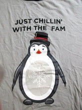 Load image into Gallery viewer, Penguin Shirt Adult Large Just Chillin With The Fam Snowflakes Sleepwear Mens
