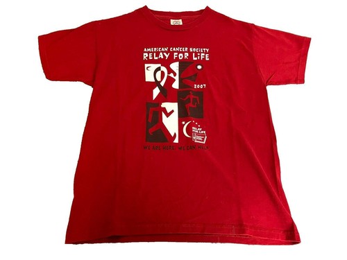 American Cancer Society Shirt Womens Medium Relay for Life We Can Help Committee