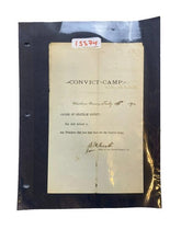 Load image into Gallery viewer, 1892 Convict Camp Requisition Jailer Prisoner Georgia Antique Ephemera
