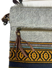 Load image into Gallery viewer, Myra Shoulder Bag Purse Crossbody Leather Strap Canvas Woven Western Boho
