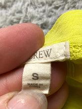 Load image into Gallery viewer, J Crew Shirt Womens Small Yellow Greenish Round Neck Long Sleeve Pullover Ladies

