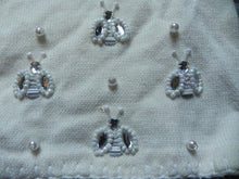 Load image into Gallery viewer, Michael Simon Sweater Womens Medium Beaded Bee Pearl Button Down Cardigan Ladies
