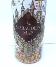 Load image into Gallery viewer, Harry Potter  Marauders Map Glitter Water Bottle  NEW
