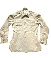 Load image into Gallery viewer, VTG Riznik &amp; Son Shirt Adult 14 3/4-35 Large Khaki Army Military Uniforms Mens
