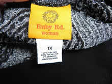 Load image into Gallery viewer, Ruby Rd Shirt Womens 1X Gray Black AOP Paisley Boho Spandex Tunic Blouse Plus
