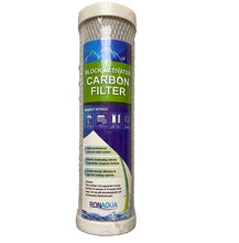 Load image into Gallery viewer, Carbon Block Water Filter 9.87" x 2.5" 5 Micron Whole House Cartridge

