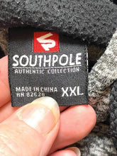 Load image into Gallery viewer, SouthPole Sweatshirt Adult 2XL XXL Gray Black Leather Patch Hoodie Sweater Mens
