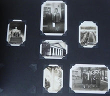 Load image into Gallery viewer, ANTIQUE C. 1927 Photo Album w/ 92 Photos Cars Fishing Pets Train Washington DC
