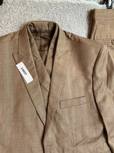 Load image into Gallery viewer, Maihan Kabul 3 Piece Suit Mens Coat Vest Pants Dress Tan *SEE PICS FOR SIZES
