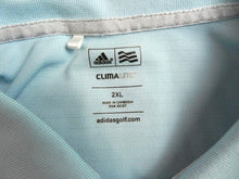 Load image into Gallery viewer, Adidas Shirt Adult 2XL XXL Light Blue Climalite Orange Lake Golf Polo Sporty Men
