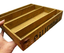 Load image into Gallery viewer, Vintage California Fruit Growers Wood Wooden Crate Box Utility Organizer

